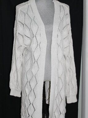 Vestidos Long White Knit Sweater